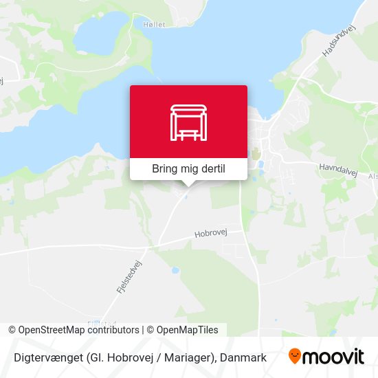Digtervænget (Gl. Hobrovej / Mariager) kort