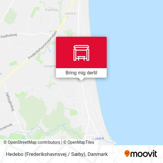 Hedebo (Frederikshavnsvej / Sæby) kort
