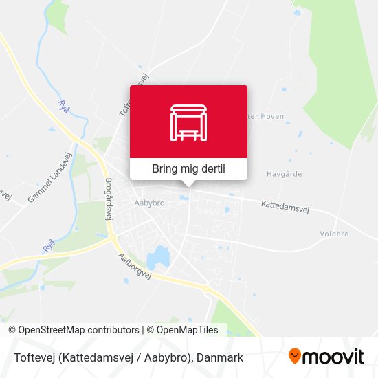 Toftevej (Kattedamsvej / Aabybro) kort