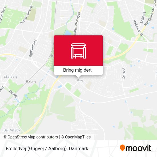 Fælledvej (Gugvej / Aalborg) kort
