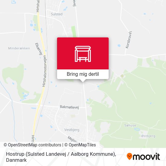 Hostrup (Sulsted Landevej / Aalborg Kommune) kort