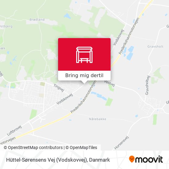 Hüttel-Sørensens Vej (Vodskovvej) kort