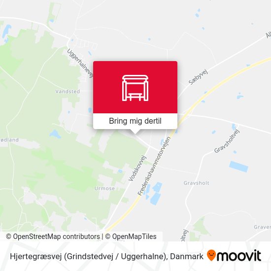Hjertegræsvej (Grindstedvej / Uggerhalne) kort