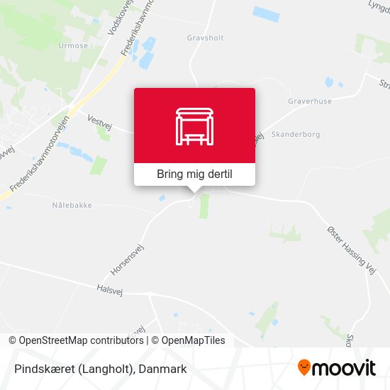 Pindskæret (Langholt) kort