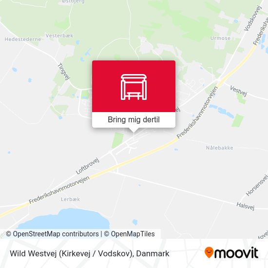 Wild Westvej (Kirkevej / Vodskov) kort