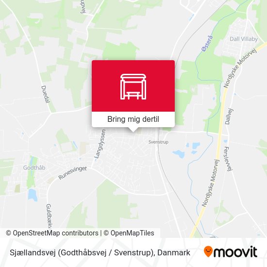 Sjællandsvej (Godthåbsvej / Svenstrup) kort