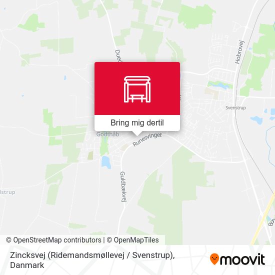 Zincksvej (Ridemandsmøllevej / Svenstrup) kort