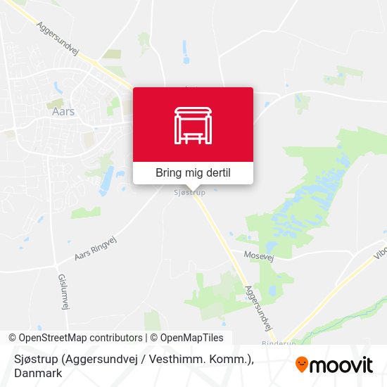Sjøstrup (Aggersundvej / Vesthimm. Komm.) kort