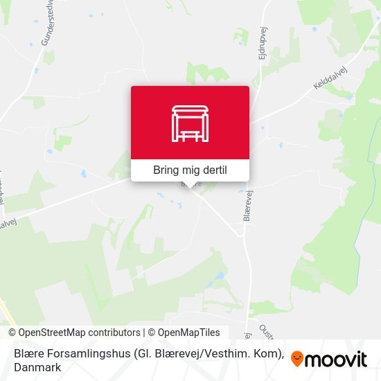 Blære Forsamlingshus (Gl. Blærevej / Vesthim. Kom) kort