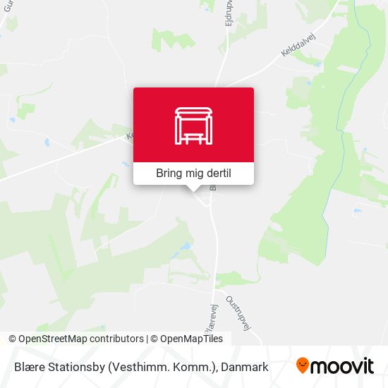 Blære Stationsby (Vesthimm. Komm.) kort