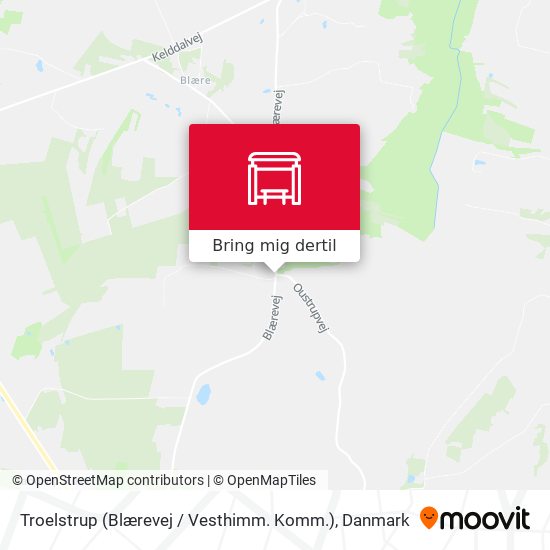 Troelstrup (Blærevej / Vesthimm. Komm.) kort