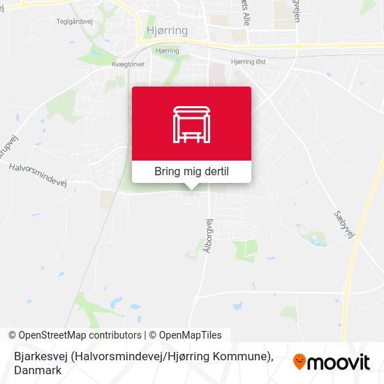 Bjarkesvej (Halvorsmindevej / Hjørring Kommune) kort