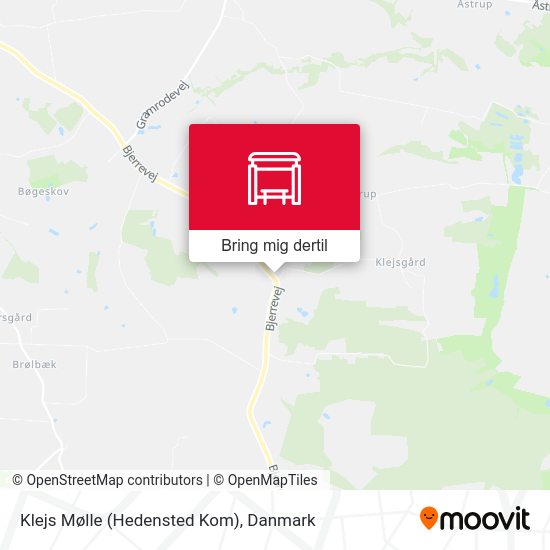 Klejs Mølle (Hedensted Kom) kort