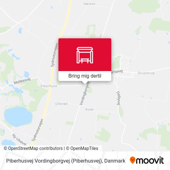 Piberhusvej Vordingborgvej kort