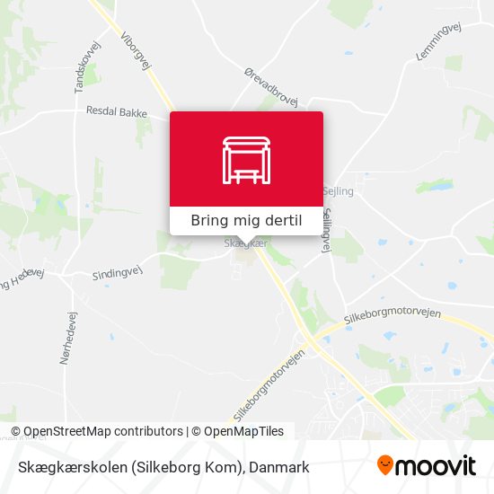 Skægkærskolen (Silkeborg Kom) kort