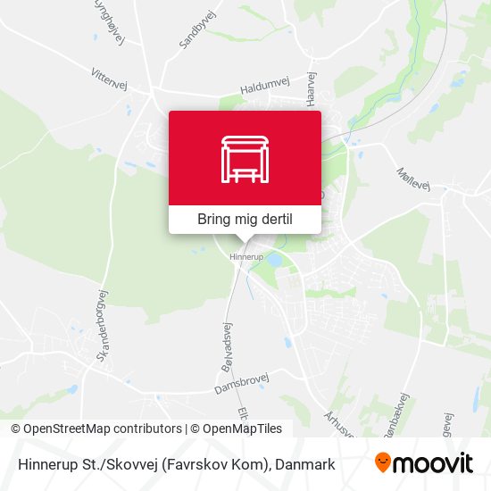 Hinnerup St. / Skovvej (Favrskov Kom) kort