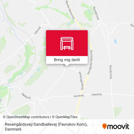 Resengårdsvej / Sandballevej (Favrskov Kom) kort