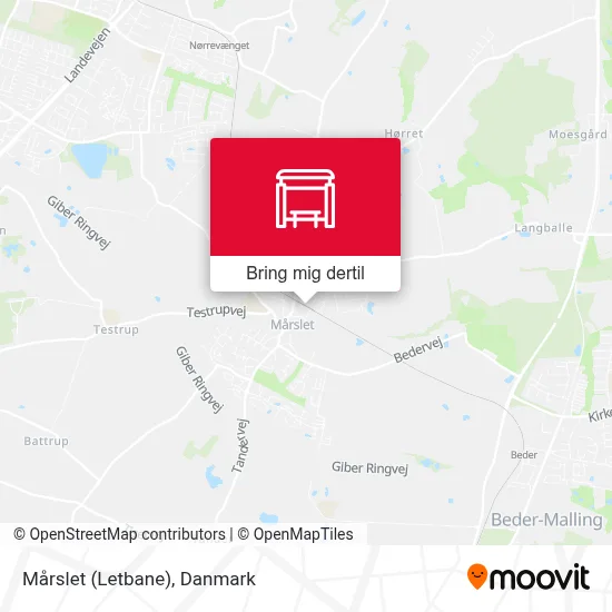 Mårslet (Letbane) kort