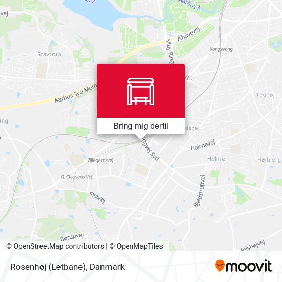 Rosenhøj (Letbane) kort