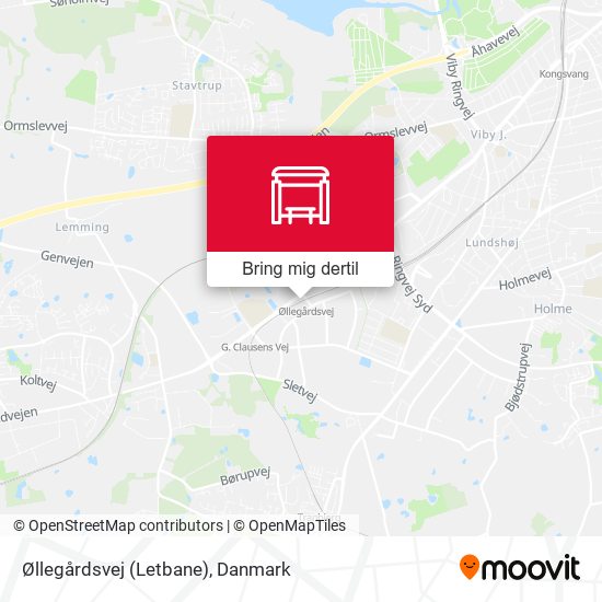 Øllegårdsvej (Letbane) kort