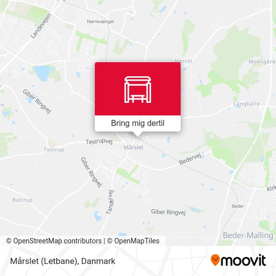 Mårslet (Letbane) kort