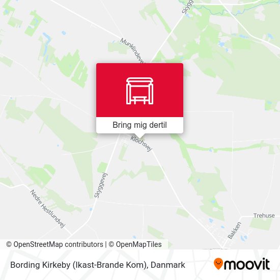 Bording  Kirkeby (Ikast-Brande Kom) kort