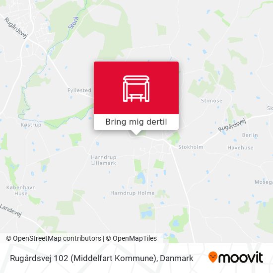 Rugårdsvej 102 (Middelfart Kommune) kort