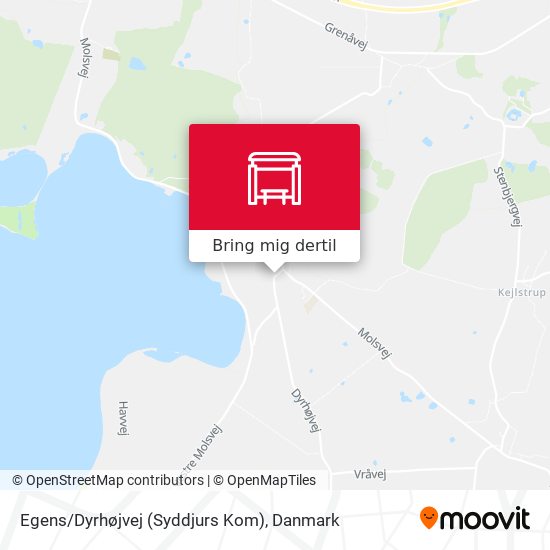 Egens/Dyrhøjvej (Syddjurs Kom) kort
