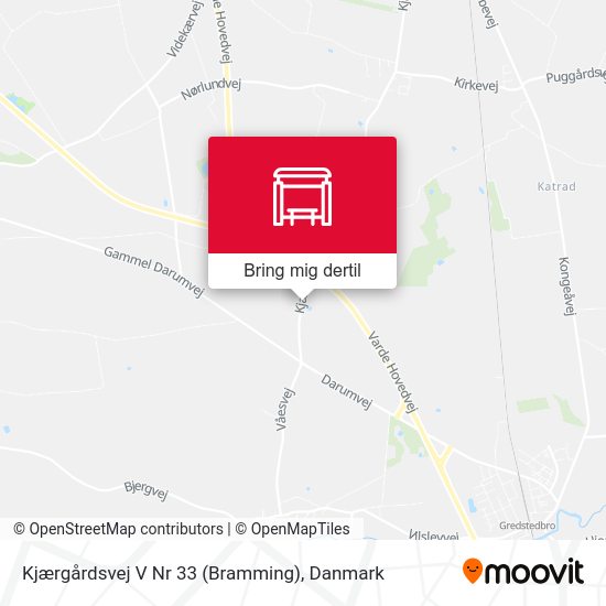 Kjærgårdsvej V Nr 33 (Bramming) kort