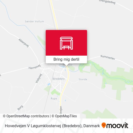 Hovedvejen V Løgumklostervej (Bredebro) kort