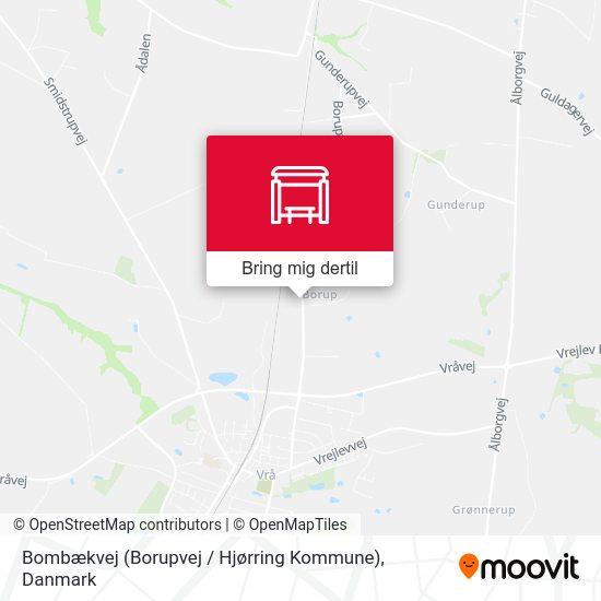 Bombækvej (Borupvej / Hjørring Kommune) kort