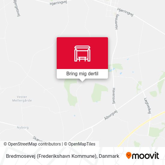 Bredmosevej (Frederikshavn Kommune) kort