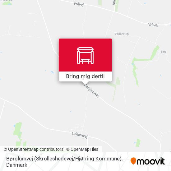 Børglumvej (Skrolleshedevej / Hjørring Kommune) kort