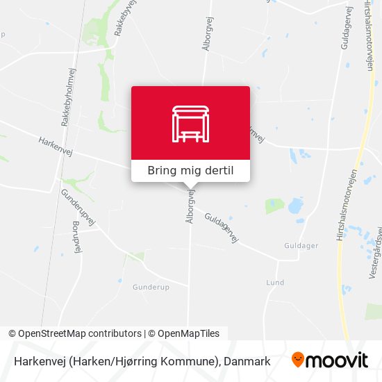 Harkenvej (Harken / Hjørring Kommune) kort