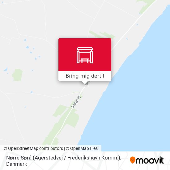 Nørre Sørå (Agerstedvej / Frederikshavn Komm.) kort