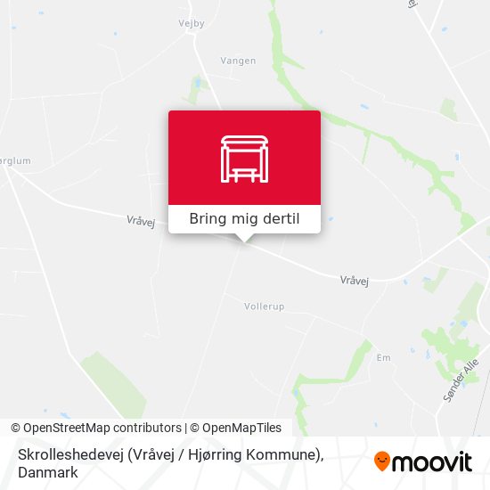 Skrolleshedevej (Vråvej / Hjørring Kommune) kort