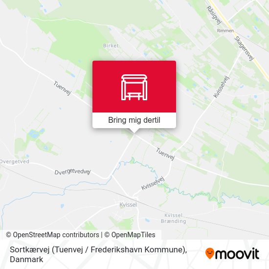 Sortkærvej (Tuenvej / Frederikshavn Kommune) kort