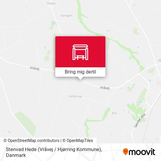 Stenvad Hede (Vråvej / Hjørring Kommune) kort