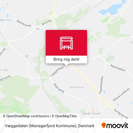 Væggedalen (Mariagerfjord Kommune) kort