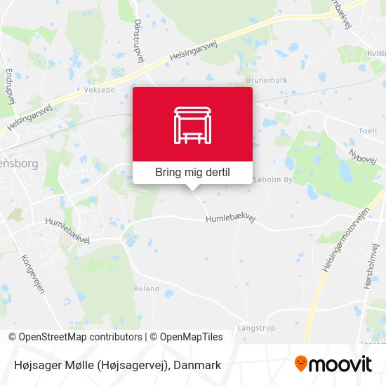 Højsager Mølle (Højsagervej) kort