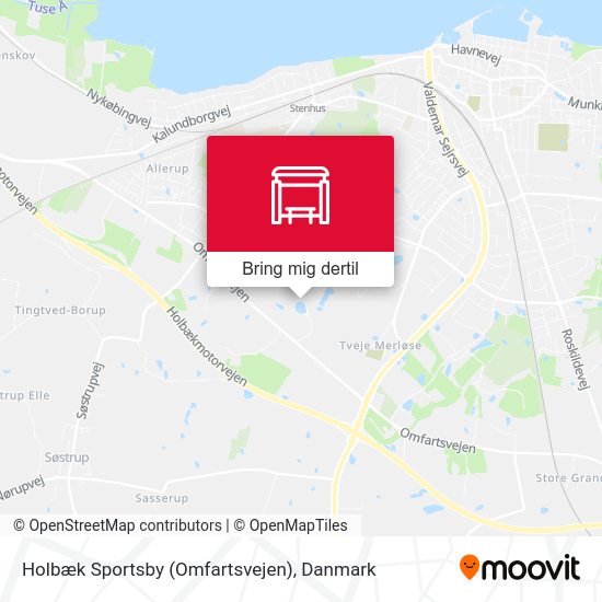 Holbæk Sportsby (Omfartsvejen) kort