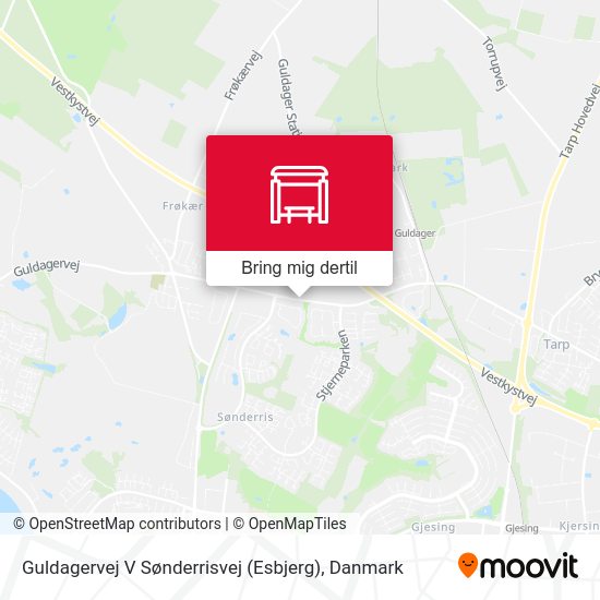 Guldagervej V Sønderrisvej (Esbjerg) kort