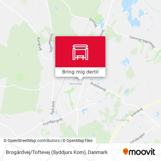 Brogårdvej / Toftevej (Syddjurs Kom) kort