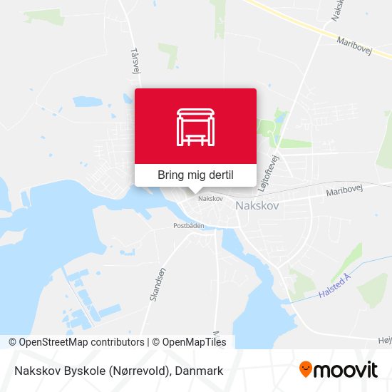 Nakskov Byskole (Nørrevold) kort