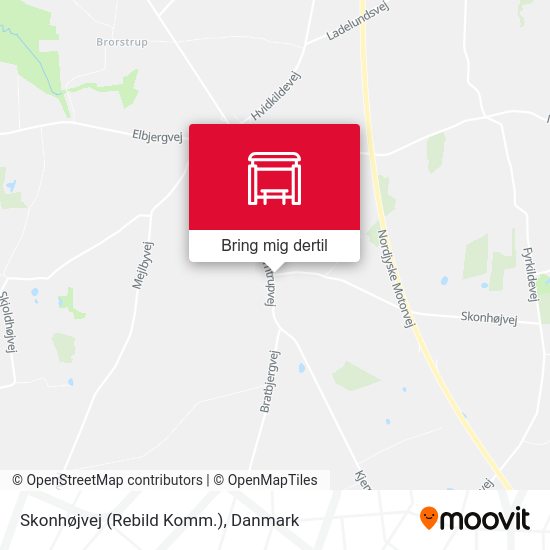 Skonhøjvej (Rebild Komm.) kort