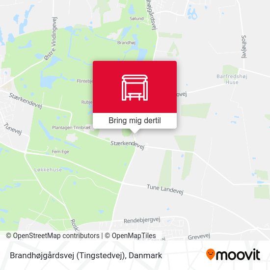 Brandhøjgårdsvej (Tingstedvej) kort