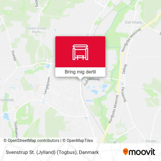 Svenstrup St. (Jylland) (Togbus) kort
