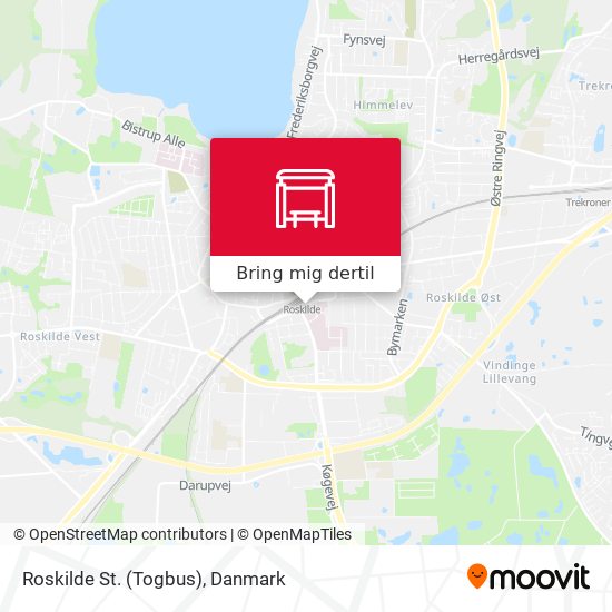Roskilde St. (Togbus) kort