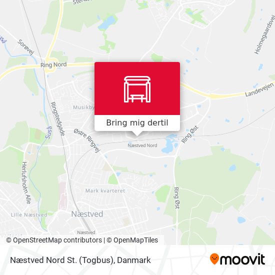 Næstved Nord St. (Togbus) kort