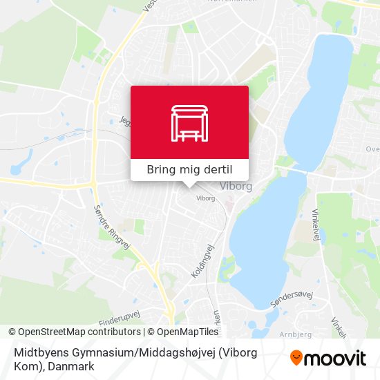 Midtbyens Gymnasium / Middagshøjvej (Viborg Kom) kort